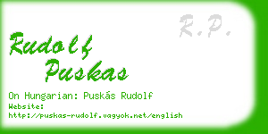 rudolf puskas business card
