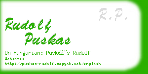 rudolf puskas business card